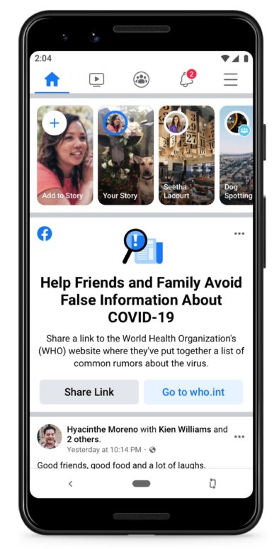 Facebook Will Start Notifying Users Of Fake COVID-19 News