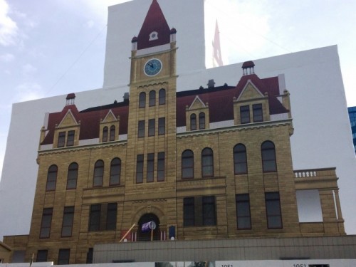 Calgary's City Hall has been under wraps since May 2017
