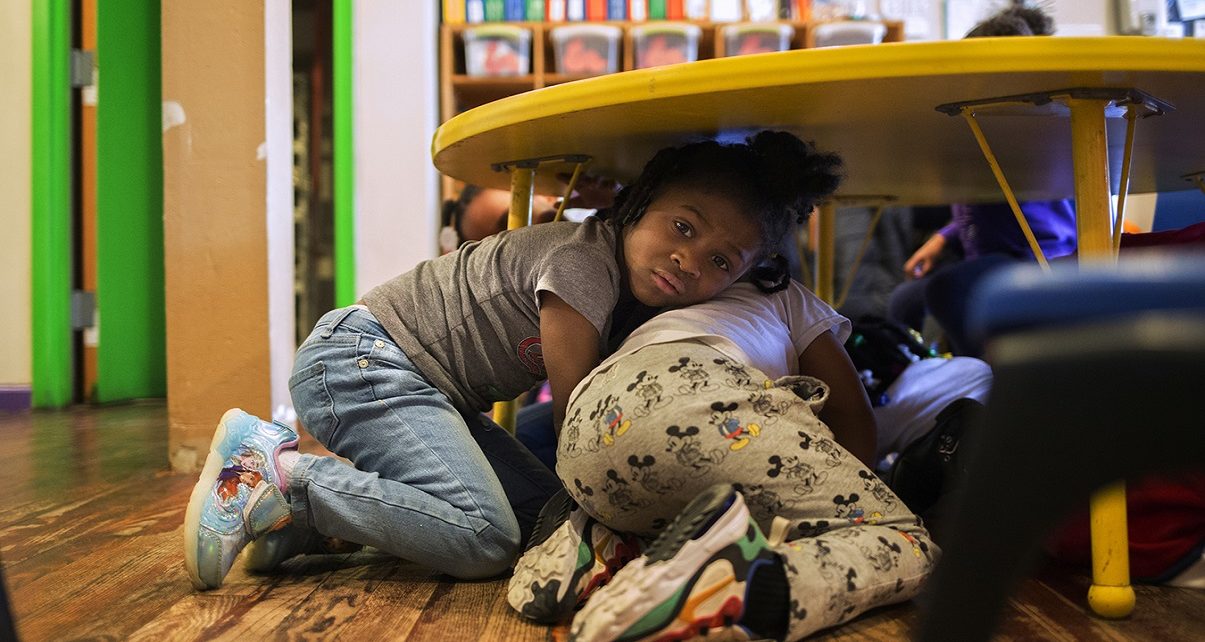 Where Children Hide When Gunfire Is All Too Common