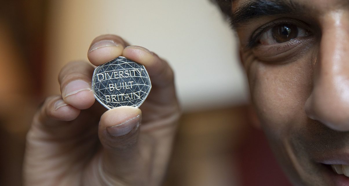 UK Unveils New 50P Coin 'Diversity Built Britain'
