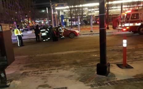 Car Slides A Block After Collision With Winnipeg Transit Bus