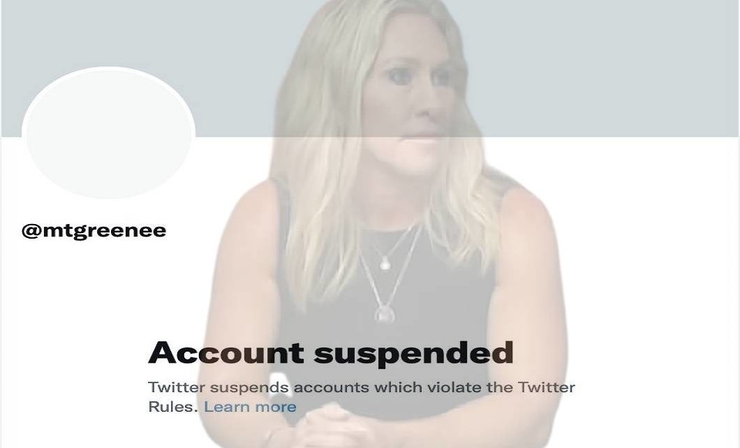 Twitter Permanently Suspends Marjorie Taylor Greene's Personal Account 92 Twitter Permanently Suspends Majorie Taylor Green's Personal Account