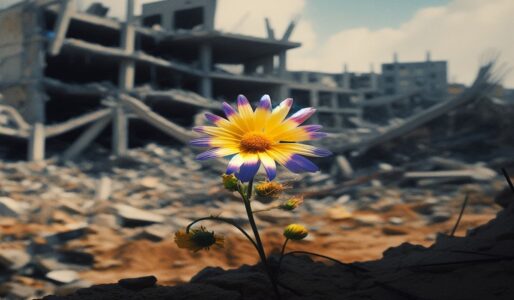 A flower has grown