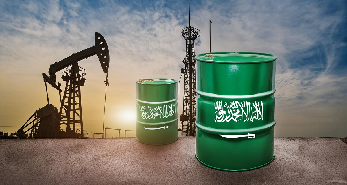 The End of the Petrodollar: The Dawn of a New World Order 1072 tinywow Firefly draw phot of oild rigs with saudi arabia flag on the oil barrels 25781 58256003