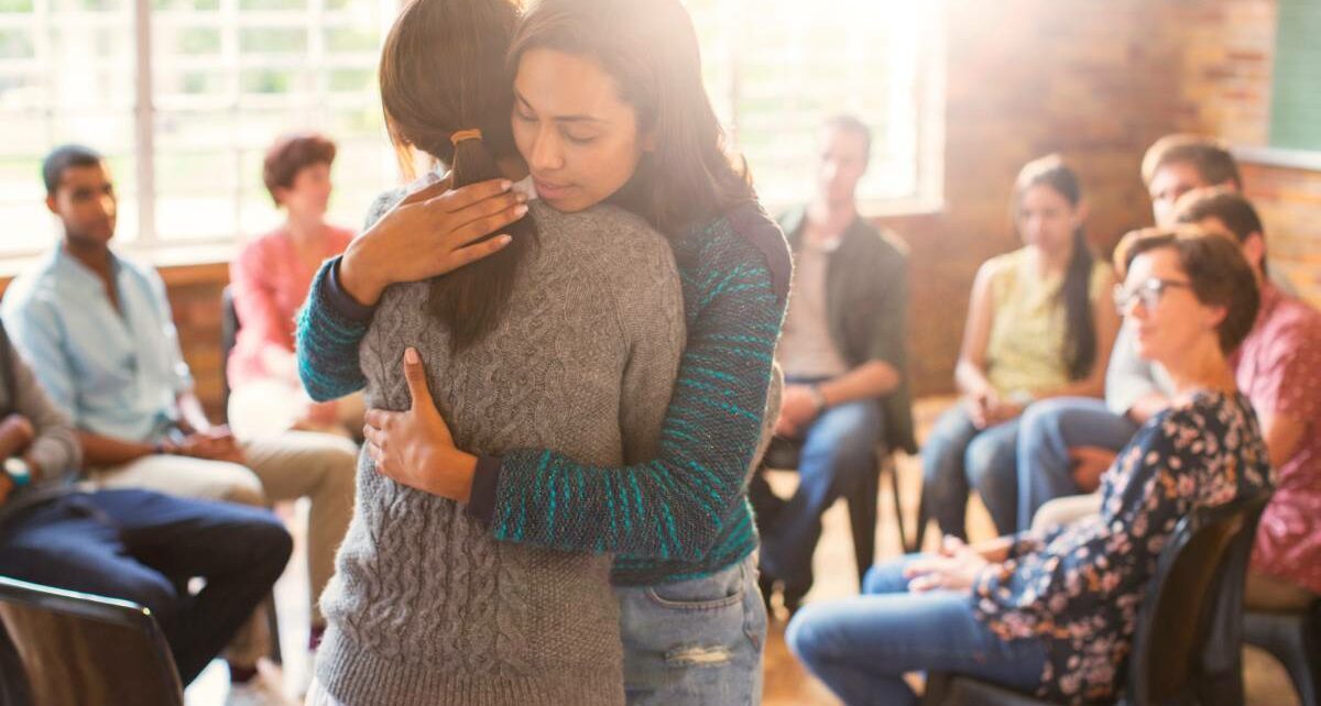 The Benefits of Joining a Grief Support Group 527 soulistichospice 306624 griefwomenhug image1