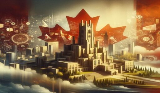 abstract Canada and university as an ivory tower sending knowledge out to the local community