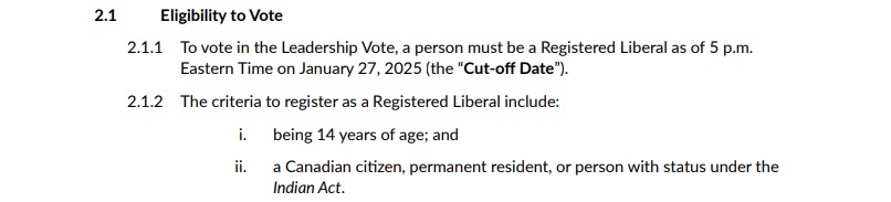 Liberal Leadership Voting Rules
