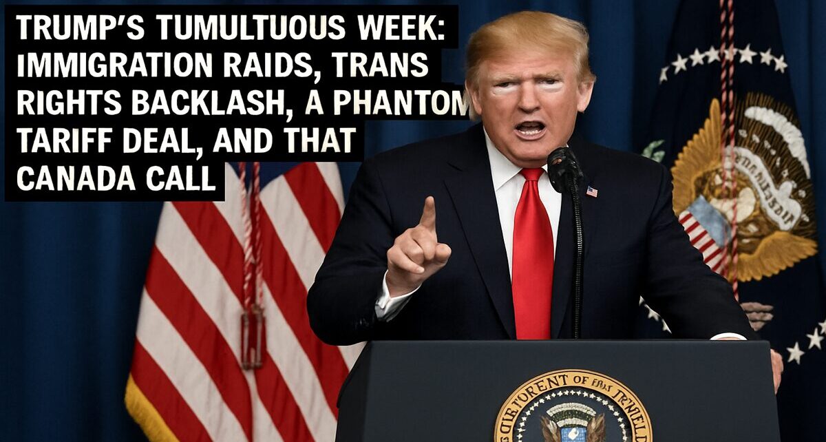 A Tumultuous Week in Trump’s America: Tariffs, Trans Rights, Immigration Fury, and the Canada Call 27 Apr 24 2025 11 45 41 PM