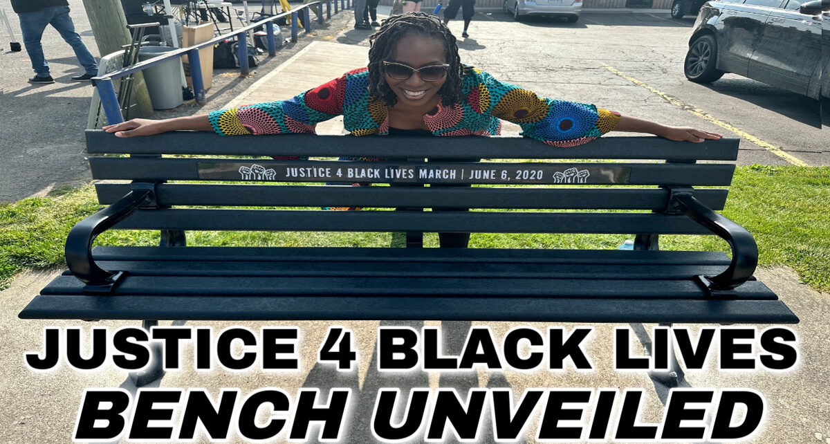 Black History Etched in Steel — The Justice 4 Black Lives Bench Unveiled in Niagara Falls 1 IMG_0299