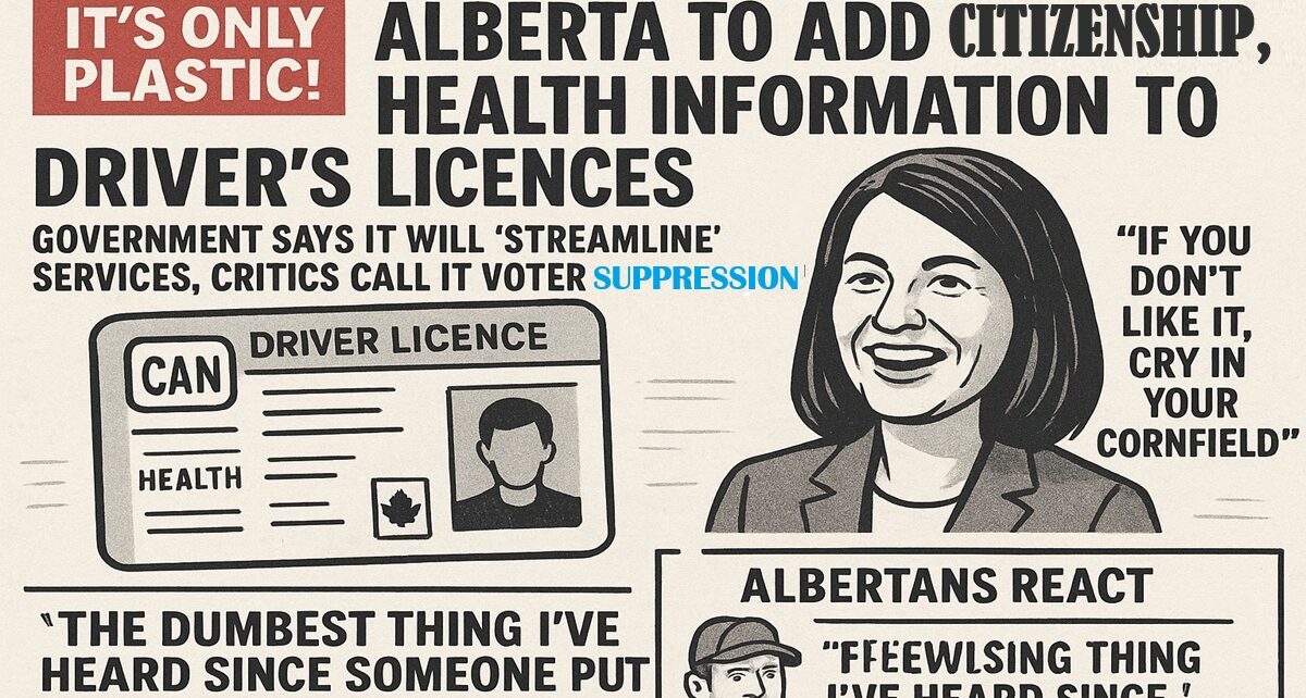 The Great Alberta Licence Makeover: Now Comes With Extra Racism! 57 voter suppression alberta driver's licence racism