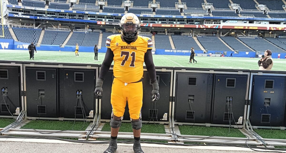 Victor Olaniran — The Alpha Anchor of the Bisons' Offensive Line 1 Victor Olaniran, u of m bison footbal, cfl