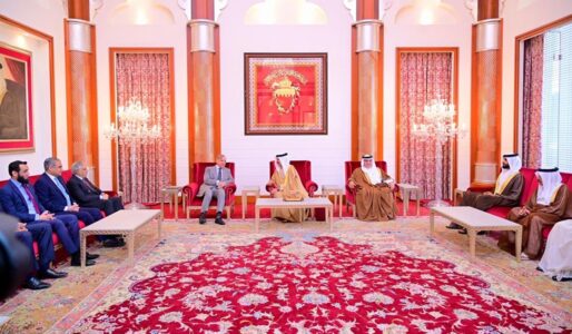 His Majesty King Hamad bin Isa Al Khalifa, King of the Kingdom of Bahrain, in Manama today.