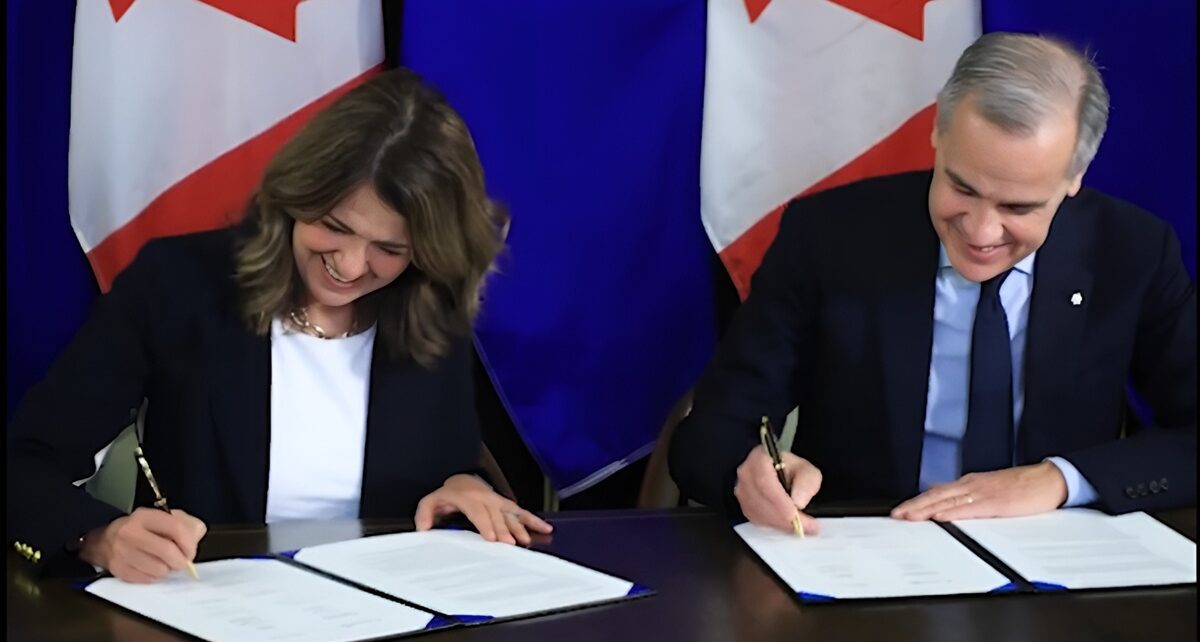 Canada and Alberta Strike Landmark Energy Deal to Rebuild National Strength 7 signing canada smith carney