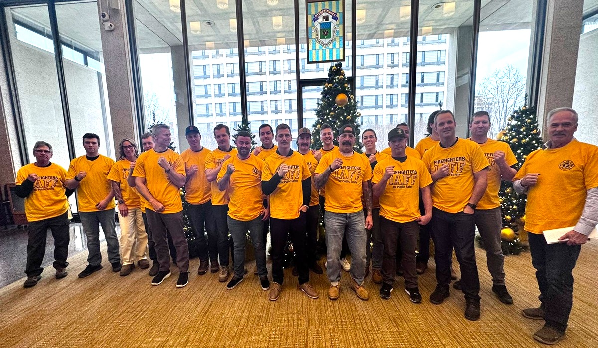 united fire fighters nick kasper, adrienne hobbs, laura klassen dawson, winnipeg