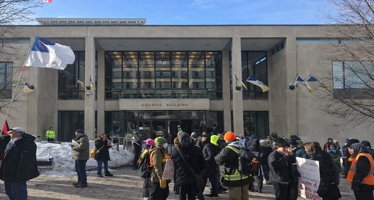 A Proposal That Wasn’t a Ban, But Became One In The Headlines 1 prototest winnipeg city hall, evan duncan