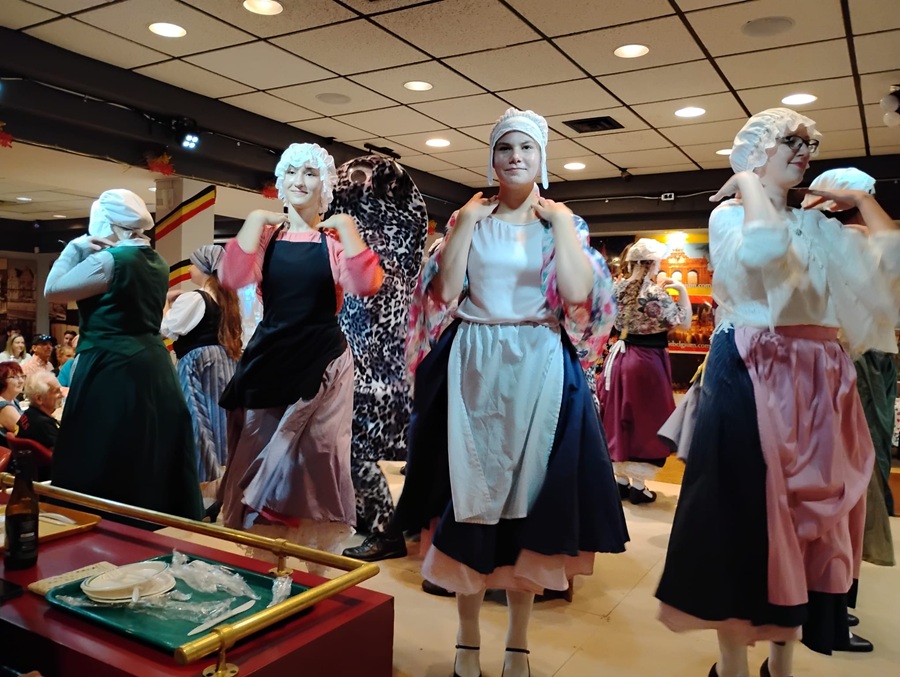 Unesco Wonders and Stilt Dancers Light Up the Belgian Pavilion at Folklorama 2 belgium pavilion stilts.jpg 2